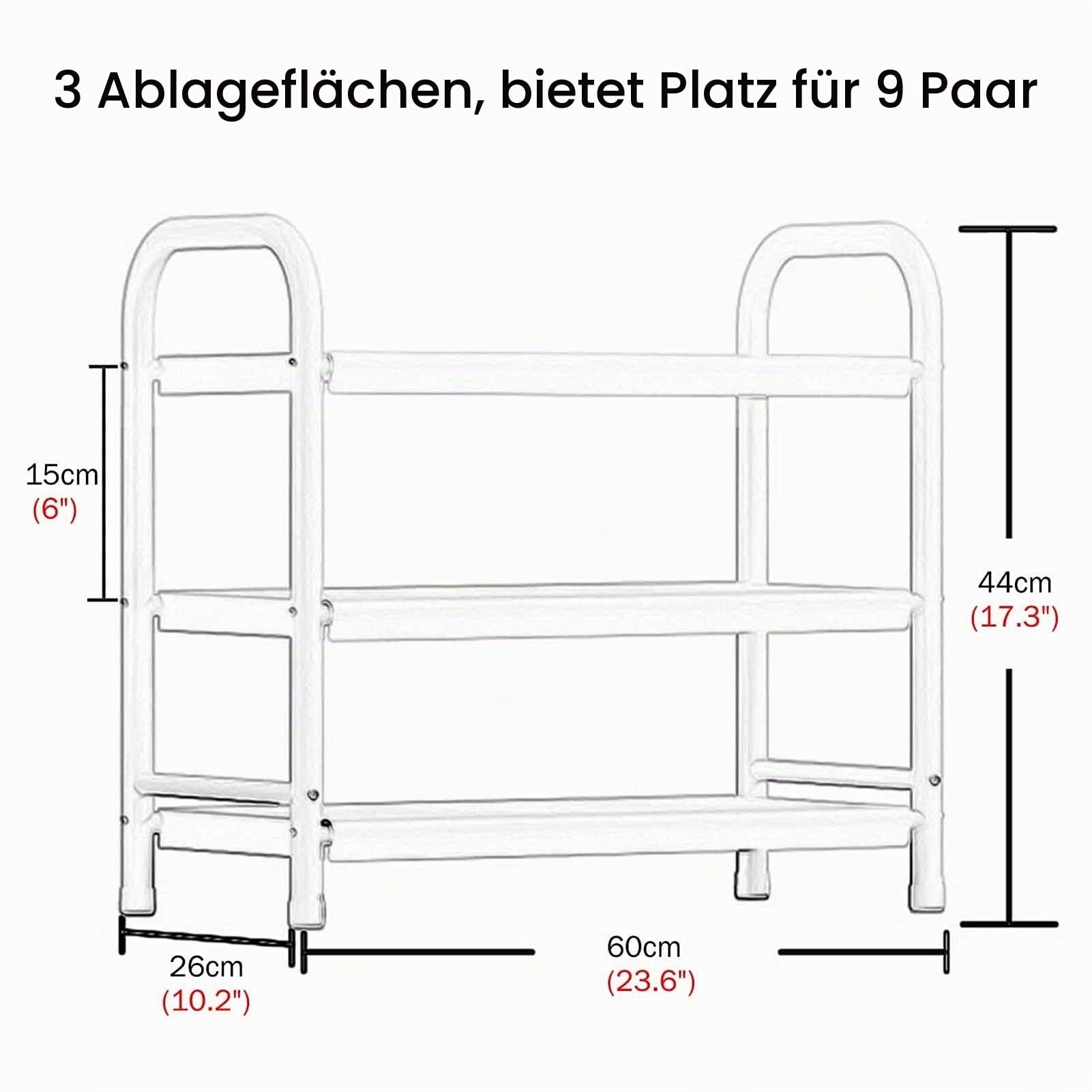 Outdoor-Schuhregal aus Metall, wetterfest, Schuhregal-Organizer für den Eingangsbereich, Garageneingang und Schmutzfänger, Mehrzweck-Aufbewahrungsorganisator für Bücher, Blumentöpfe, Pflanze