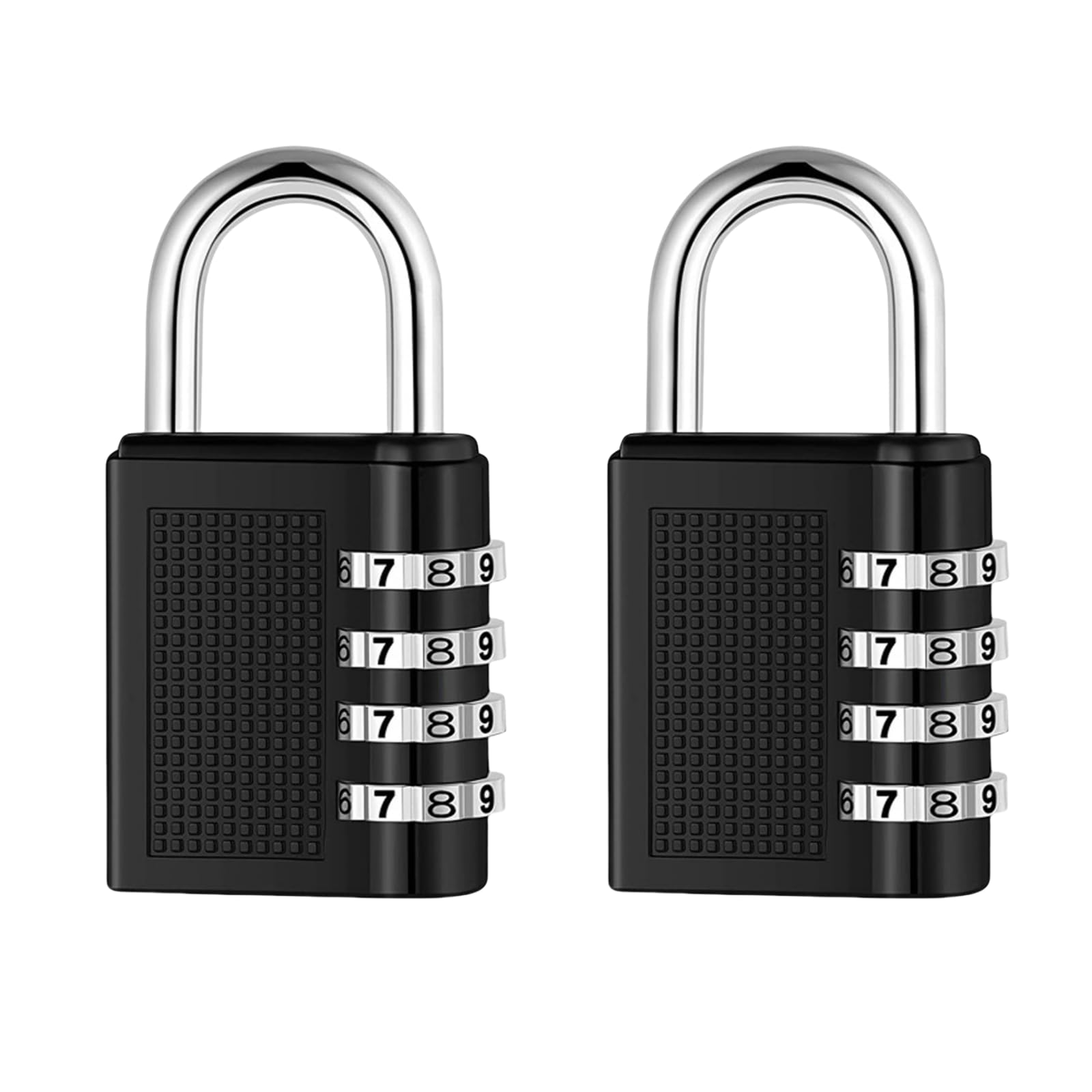 Hrlork Black Combination Padlock 2 Packs School Locker Lock Outdoor Weatherproof Digit Padlock Resettable Code Lock