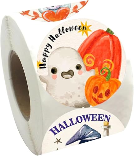 500 calcomanías de Halloween, lindas calcomanías de calabaza espeluznante, sombrero de calavera, bruja fantasma, calcomanías de Halloween para disponible en Yaxa El Salvador