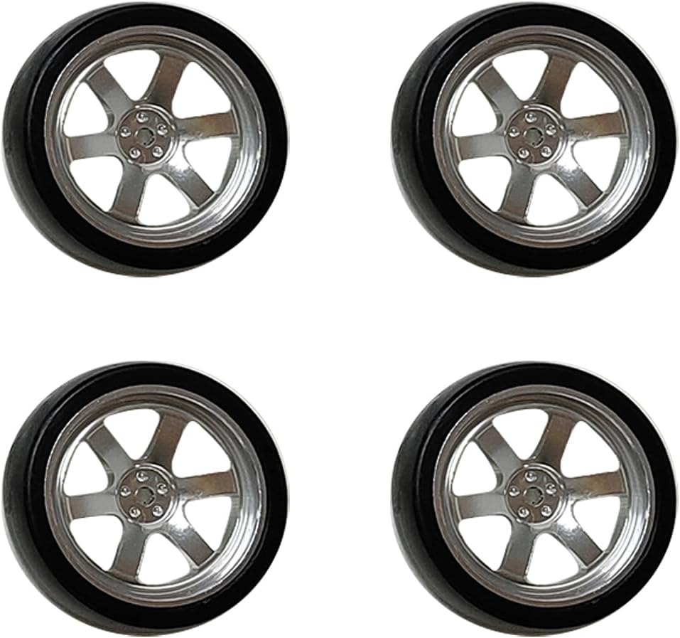 1/18 Scale Metal Tires Set of 4 LDRC Drift Car Upgrades RC Drift Car Replacement Tires for 1:18 LDRC Series (Drift Tires-JSLG-SC)