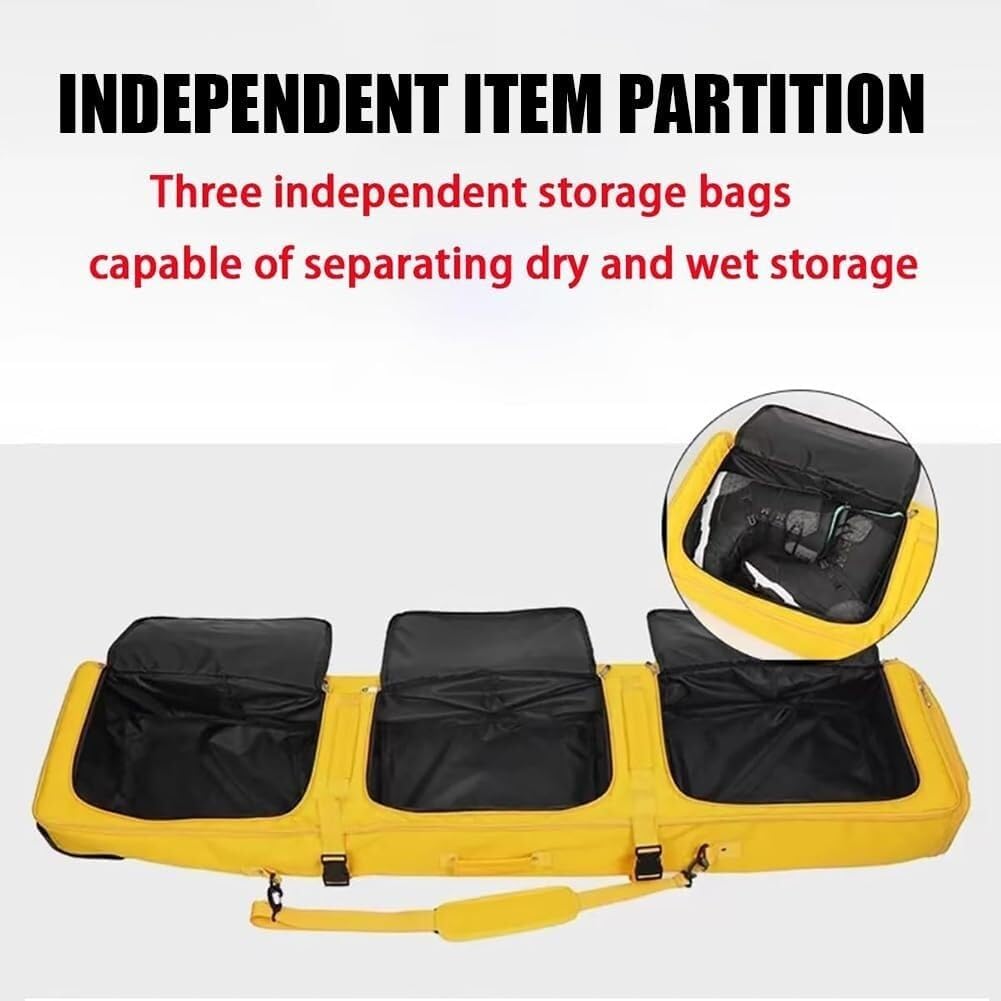 Mobile Professional Ski Boot Bag Backpack, Large Capacity Travel Backpack,Ski Luggage Backpack, Snowboard Gear Carrier(Gray)