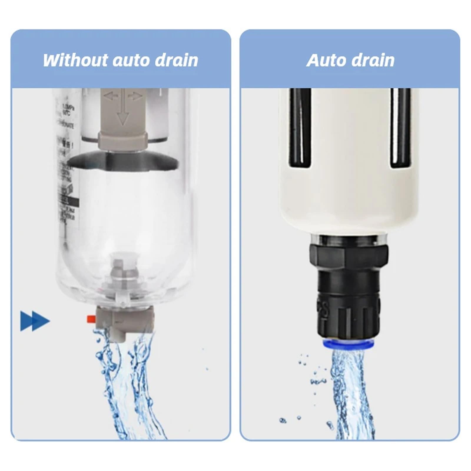 SMC Tipo AW10/20/30/40 Valvola di regolazione della pressione del filtro dell'aria del separatore dell'olio-acqua di fonte di aria AW20-02BG-A AW30-03BG-A Scarico automatico (AW30-03BG-A)