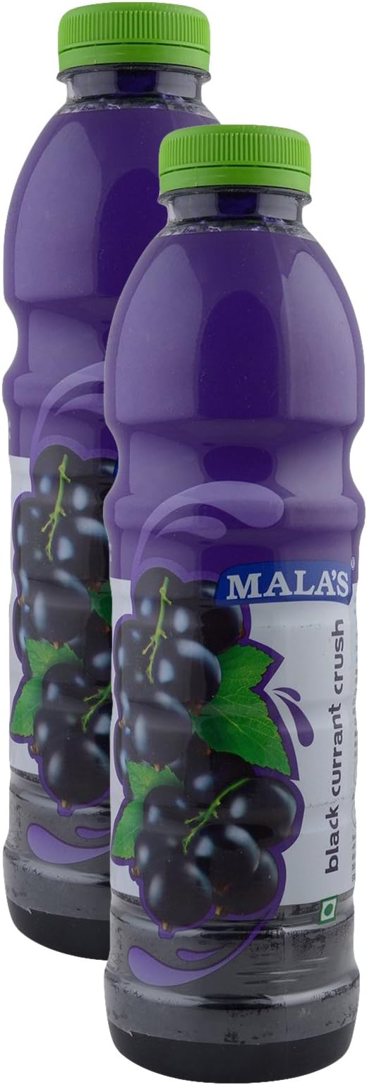 Big Bazaar Combo - Mala's Crush Black Currant, 750ml (Pack of 2) Promo Pack