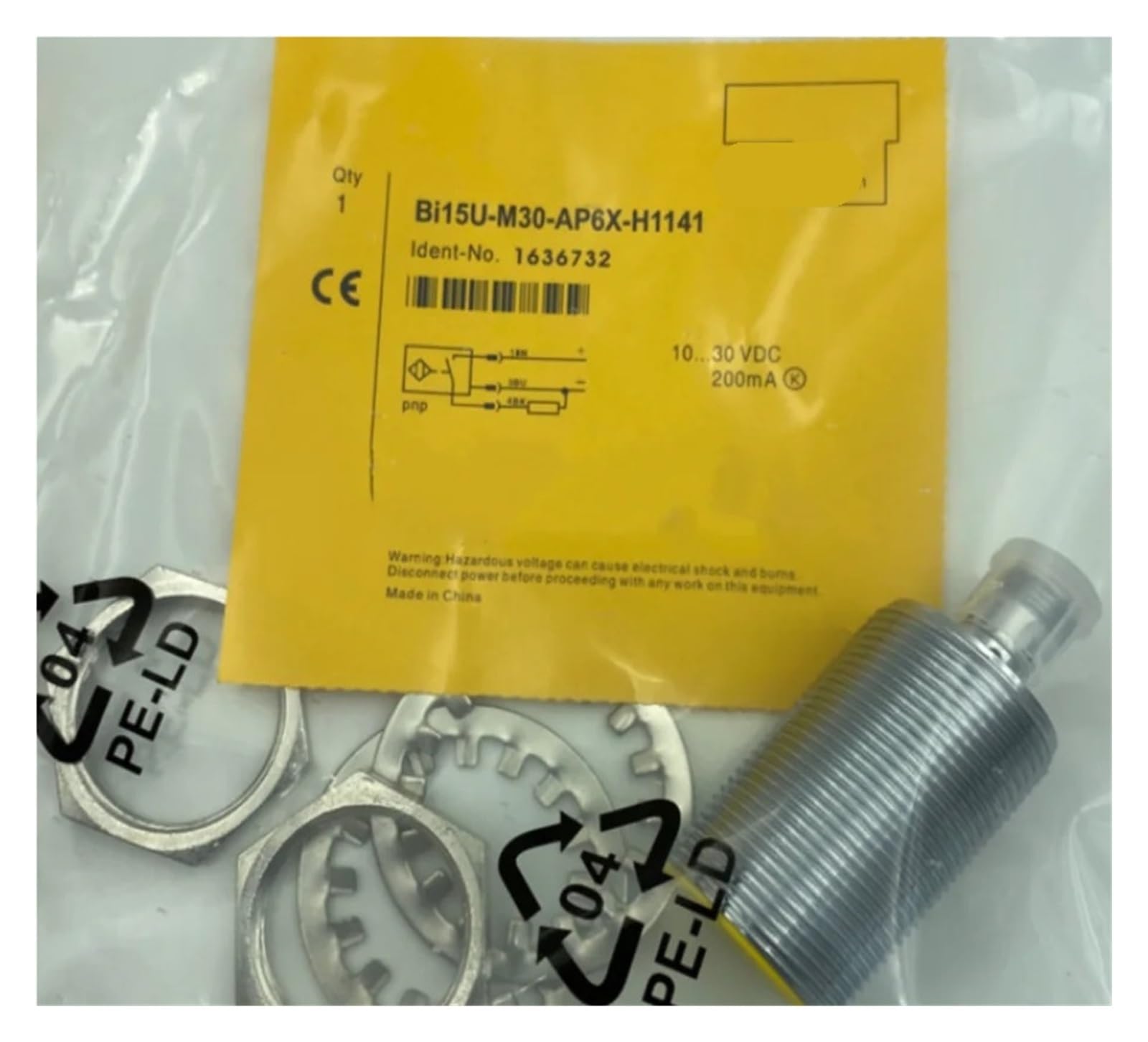 Cjkxpzmh One Color 1Pcs Ni20-M30-Ap6x-H1141 Ni20-M30-An6x-H1141 Proximity Switch Sensor(Ni20-M30-An6x-H1141)