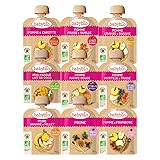 ベビービオ オーガニック 有機ベビースムージー 90g 9種全種各3個 (27個) 1ケ月分 babybio