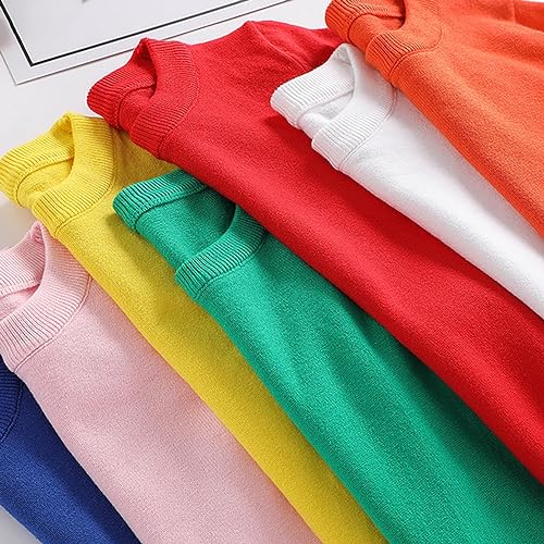 Toddler Baby Girl Boy Solid Color Knit Sweater Round Neck Long Sleeve Pullover Sweaters Tops Kids Fall Winter Clothes3