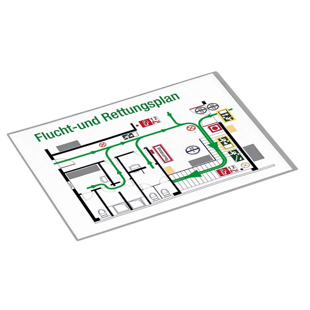Leitz - Fundas de plástico para A3 (125 micras, 100 unidades)
