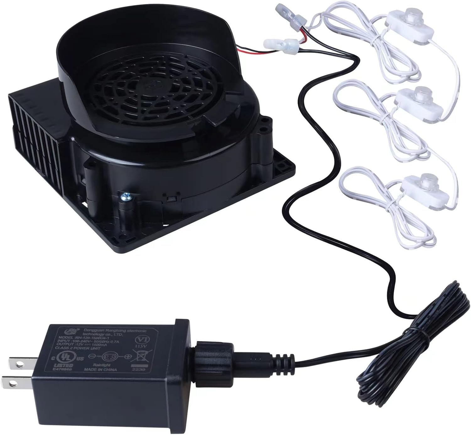 Replacement Inflatable Fan 12V 1.0A Blower with 12V 1.5A