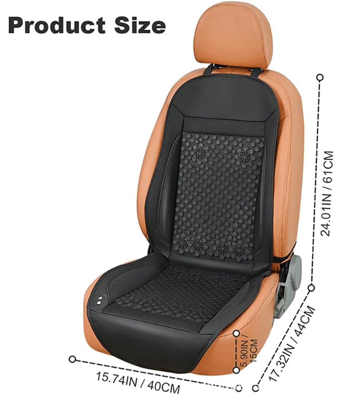 Icy Seat - Cuscino di raffreddamento per sedile auto Icy Seat, cuscino rinfrescante per sedile auto con 24 ventole e massaggio a 6 modalità, cuscinetto per sedile ventilato e traspirante