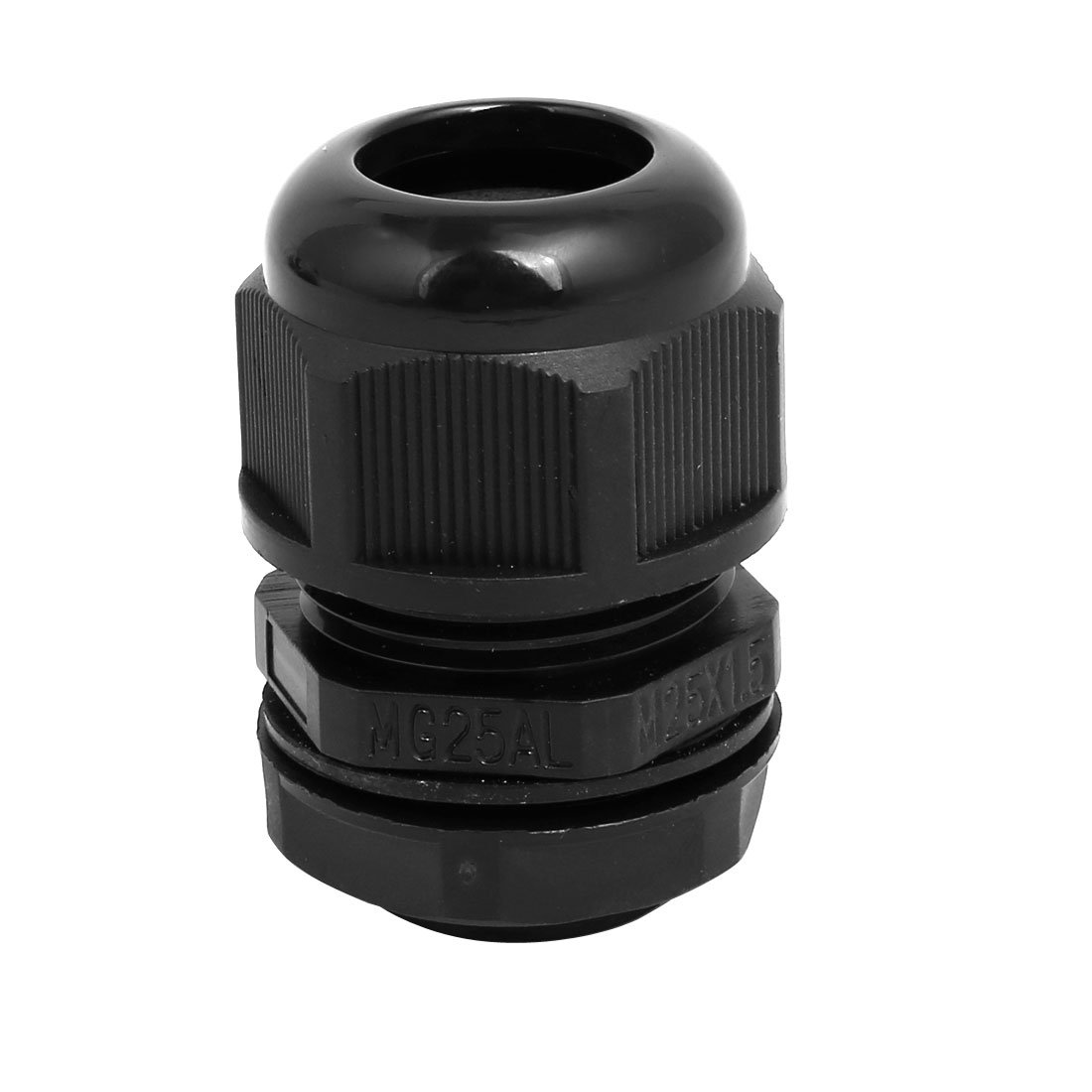 Aexit M25x1.5mm Thread Transmission 5mm Adjustable 7 Holes Cable Gland Joint Connector Black
