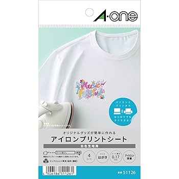 Amazon.co.jp: エーワン アイロンプリントシート 白生地用