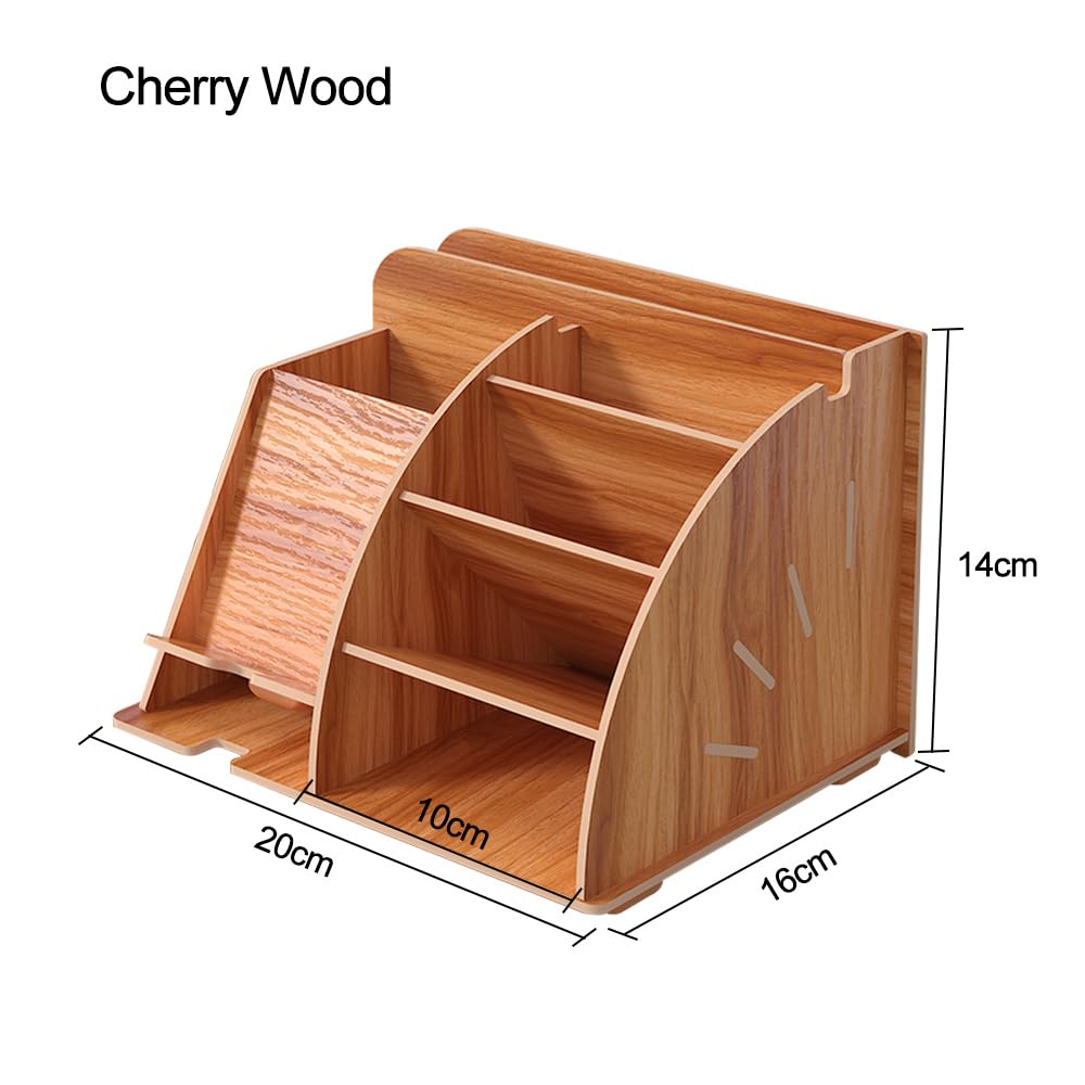 NUODWELL Wooden Desk Organiser with Phone Docking Station - Image 2