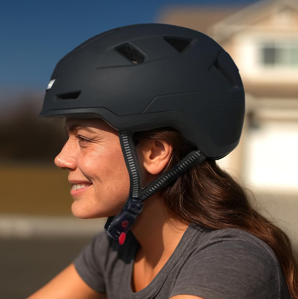 Image of XNITO Bike Helmet with LED Lights - Urban Bicycle Helmet for Adults, Men & Women - CPSC & NTA-8776 Dual Certified - Class 3 E-Bikes, Scooters, Onewheel, Commuter, Mountain