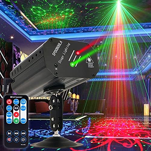 Party Lights,Dj Disco Lights Sound Activated Stage Effect Projector Strobe Lights with Remote Controller DJ Lights for Birthday Parties Wedding KTV Bar Karaoke Dancing Christmas Halloween