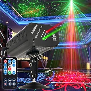 Party Lights,Dj Disco Lights Sound Activated Stage Effect Projector Strobe Lights with Remote Controller DJ Lights for Birthday Parties Wedding KTV Bar Karaoke Dancing Christmas Halloween