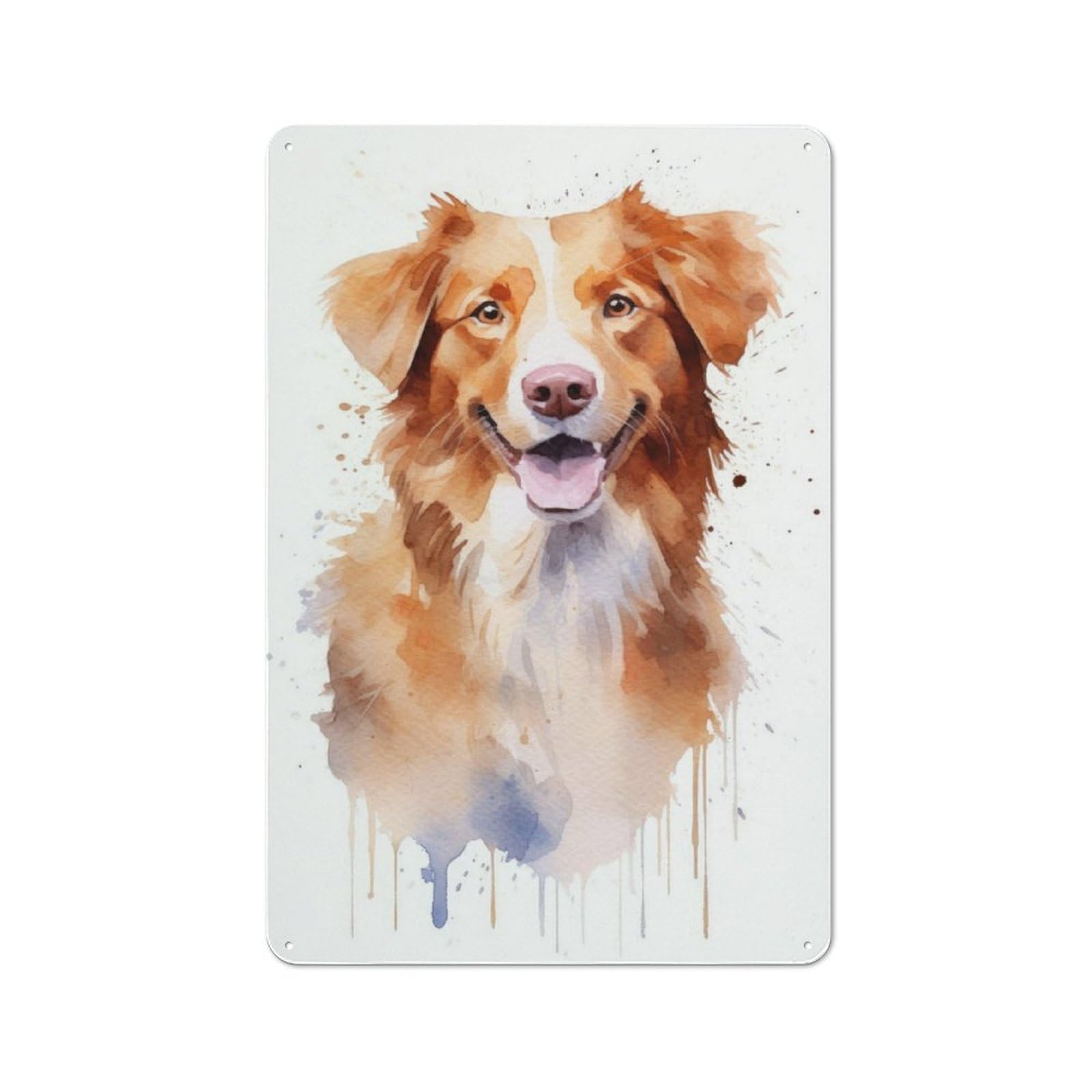 Junmoney Nova Scotia Duck Retriever Vintage Tin Sign 30X20cm With For Man Cave Or Games Room, Suited To Wall Displays In Games Rooms And Man Caves