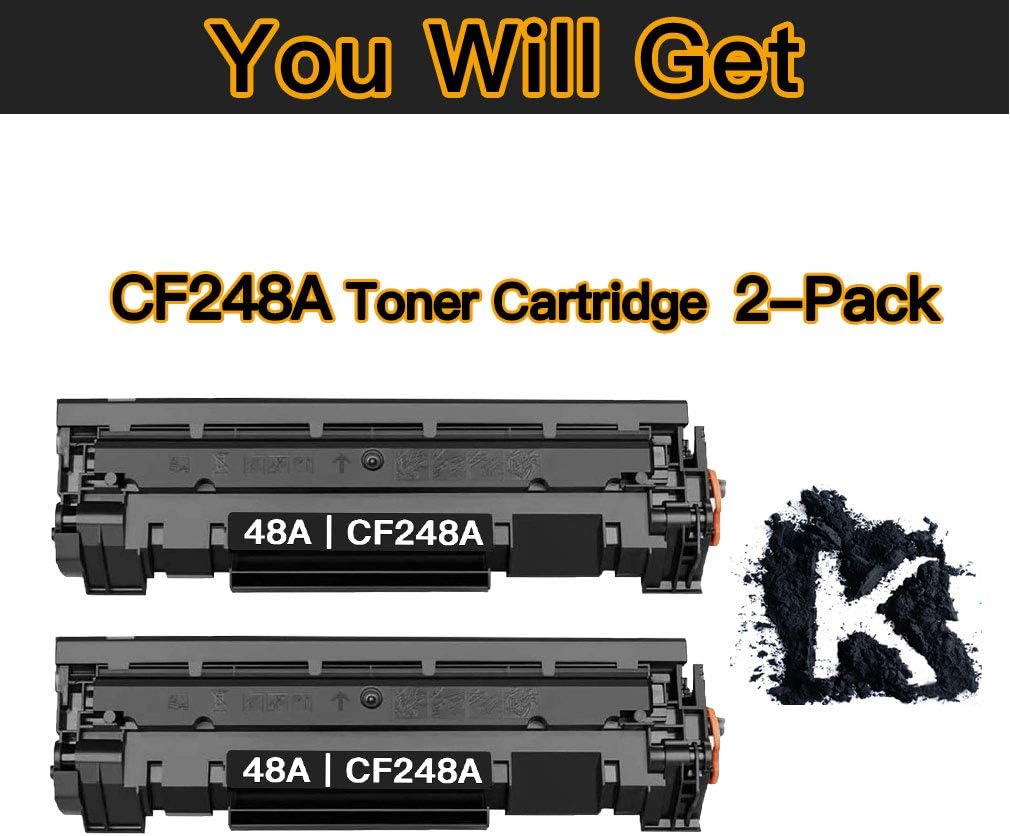 Compatible Toner Cartridges Replacement for HP 48A CF248A Toners use with HP Laserjet Pro MFP M29w M28w M28a M15a M15w M16 Printer (Black, 2-Pack)