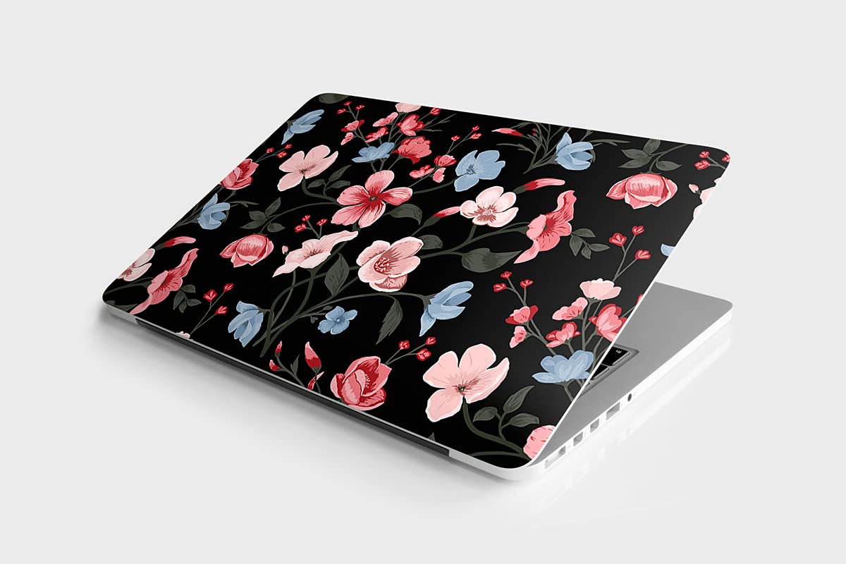 DWELLSINDIA Floral in Black Background Skin/Sticker for Laptops Upto 15.6 Inch Suitable for HP, Lenovo, Dell, Acer, Asus (HD Quality, Multicolor) - Pack of 1 (B0983WS8Q7) Amazon Price History, Amazon Price Tracker