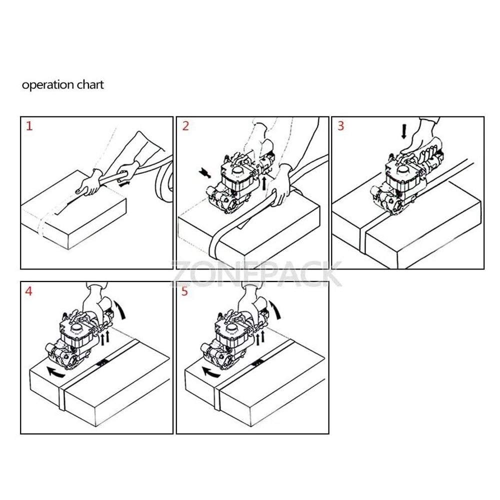 Tendireggia Pneumatica da 0.5 A 0.7Mpa Tendireggia Manuale in Acciaio A Combinatio Macchina per Strisce pneumatiche 1/2 "-3/4" PP e Pet 13-19mm Pneumatic Strapping Tool