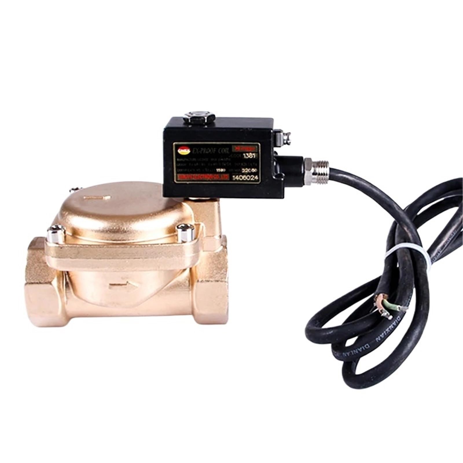 DN32 High Pressure Explosion Proof Solenoid Valve Brass IP65 Normally Closed 1.6Mpa AC220V DC24V for Water Oil Air(AC220V)