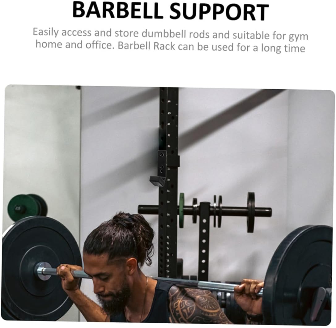 4Pcs Wall Mounted Barbell Rack Barbell Holder Set Sturdy 40X55X100Cm Pa/PP Weight Storage Hooks for Home Gym Strength Training Dumbbell Organizer