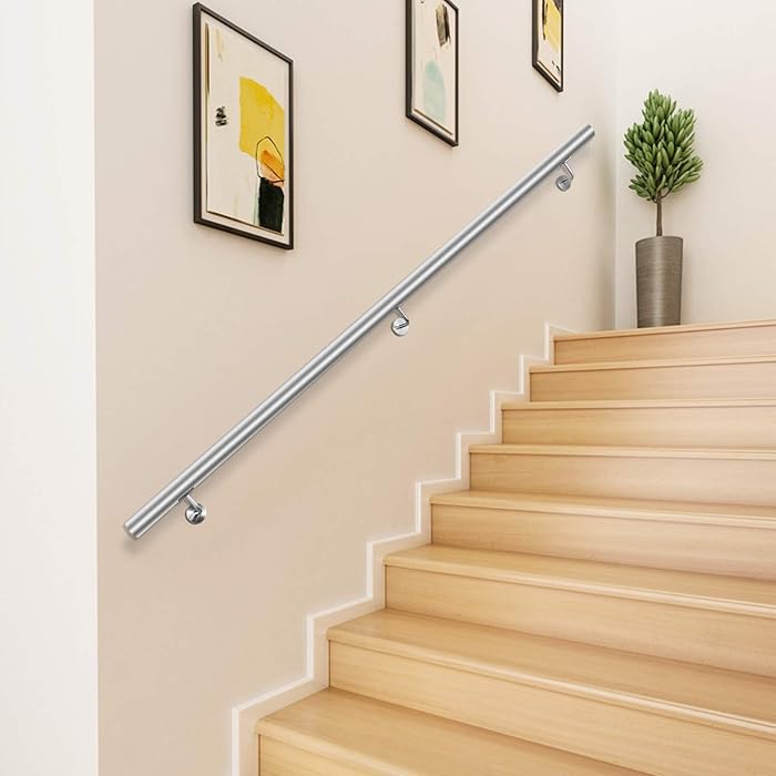 Buy Happybuy Stair Handrail 5ft Stair Rail Stainless Steel Modern