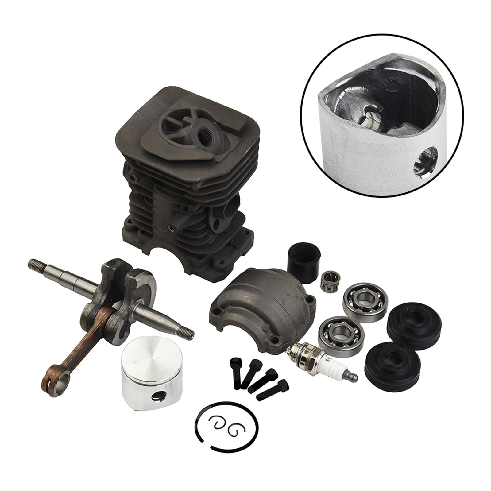 Tłok Wał korbowy Piła łańcuchowa Cylinder Przecinarki do betonu 503920801 530 02 97 94 530056363 530069941 Odprowadzanie ciepła