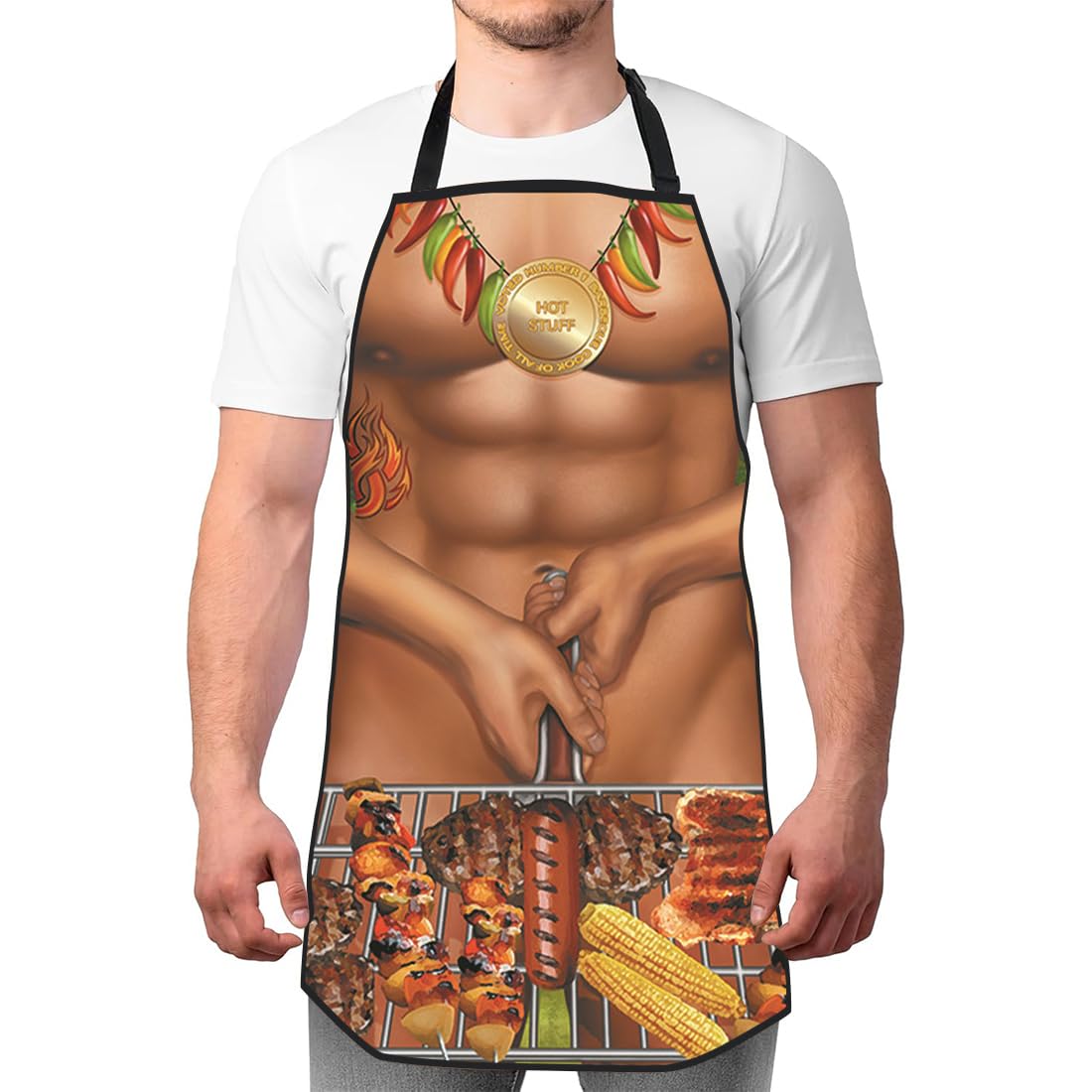 PNPGDYK Delantal Sexy Hombre, Delantal Hombre Divertido, Hombres Delantal Cocina, Sexy Delantal de Cocina Hombre en Bañador Regalo Divertido para Novio Marido