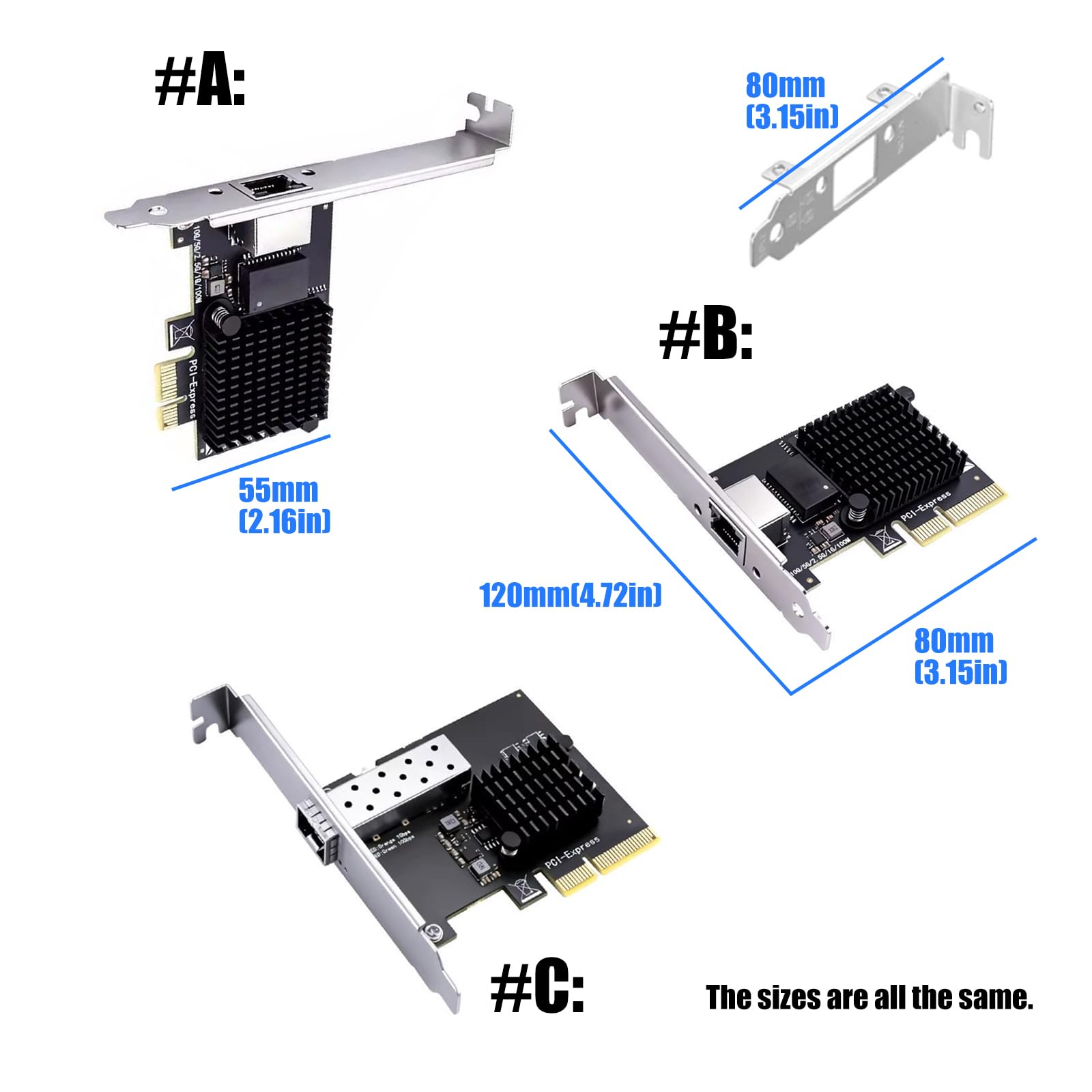 Scheda di rete PCIe a 10Gbps RJ45 per server, workstation e uffici domestici con connessione stabile