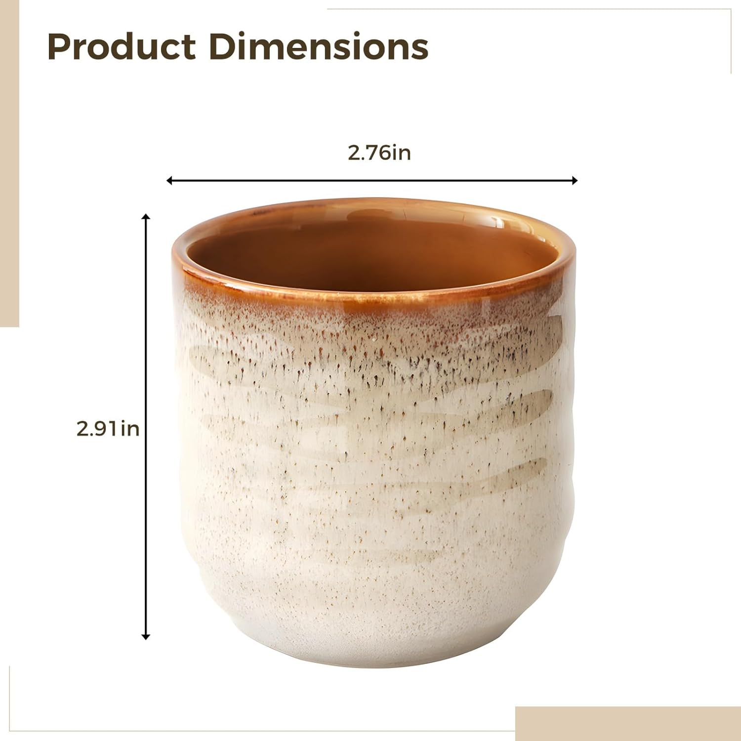 7 Oz for Matcha, Coffee, Tea, Water, Glazed Ceramic Coffee Cups, Japanese Style Ceramic Tea Cups, 4 Pcs Drinkware, Handmade Pottery