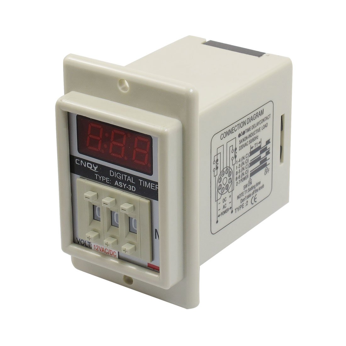 Temporizador digital de 1-999 minutos ASY-3D con retardo ajustable y pantalla LED de alta precisión
