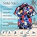 MIKENKO Black Cat Hawaiian Shirt for Men Funny Button Down Shirt Men Summer Short Sleeve Button Up Shirts for Men
