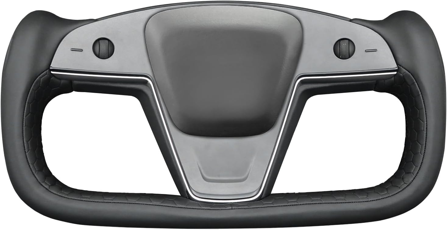 MEWANT Steering Wheel Cover for Tesla Yoke Steering Wheel for Tesla Model S Tesla Model X Steering Wheel Cover
