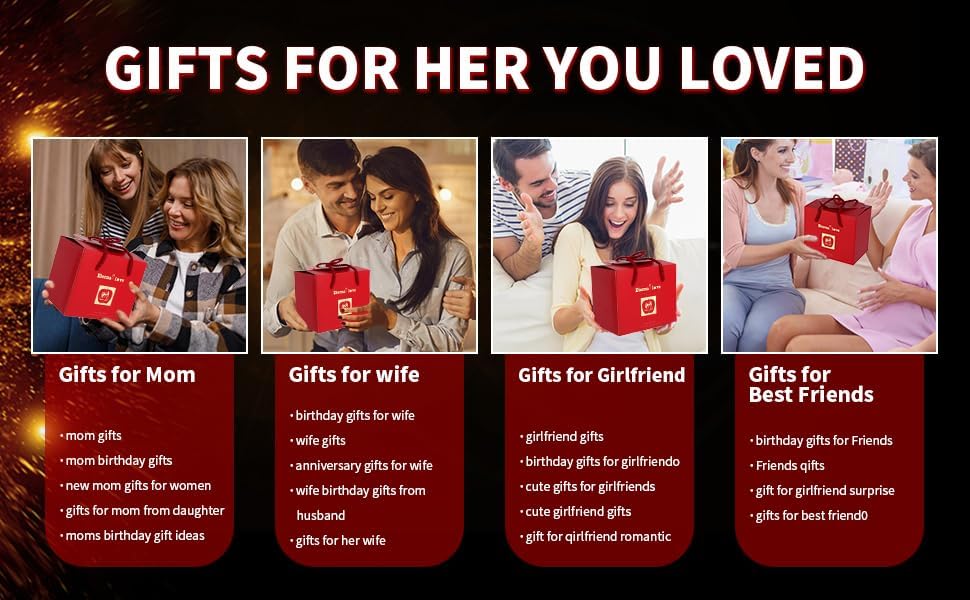 Preserved Handmade Red Rose With Hollow Clavicle Necklace,Jewelry Boxes With Necklace For Girlfriend,Wife,Mom With ''To My Love'' Card - Image 5