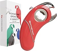 Vista 8 de Kitchen Mama Epic One Abridor Multifuncional: Abrebotellas Magnético, Abridor de Botellas de Cerveza y Refrescos, Abridor de Tapas de Frascos sin