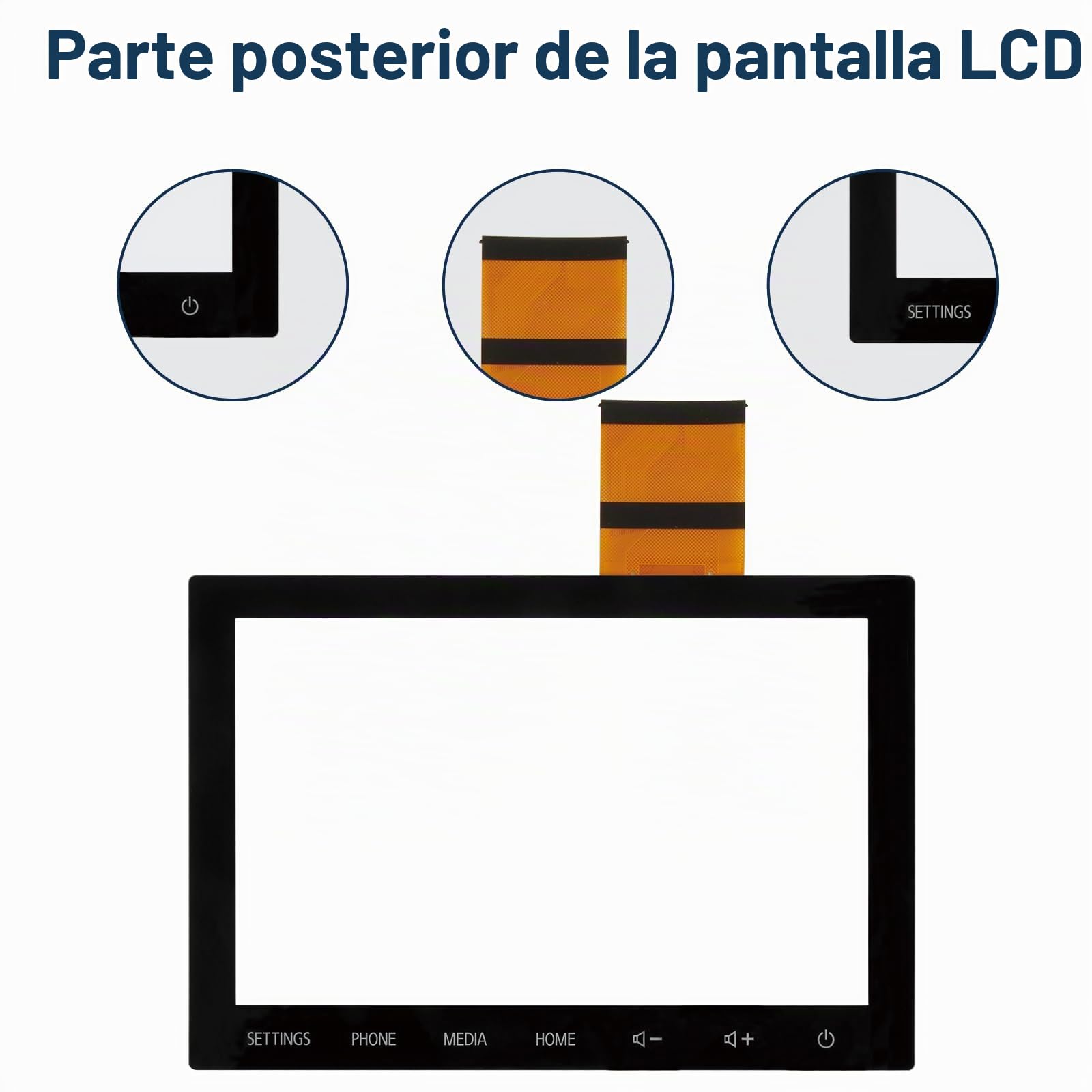 Pantalla táctil para Mitsubishi Outlander 2019-2022 8 pulgadas Digitizer para Mitsubishi Outlander 2019 2020 2021 2022 NAV 8740A098 8740A103 Panel táctil de cristal (negro, sin LCD)