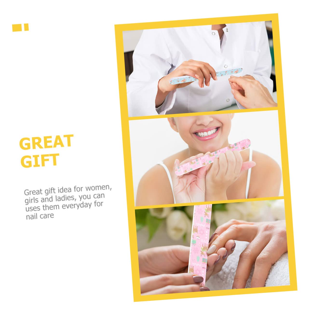 75pezzi Unghie Natalizie Per Manicure e Pedicure Grit Per Nail Art Design e Portatile Per Trattamento Unghie Festive