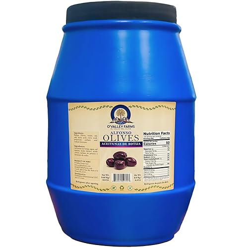 OValley Farms - Aceituna de Alfonso enteras peruanas Aceituna de Botija Dr Wt 44 libras