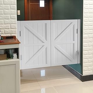 Puertas batientes de salón for puerta Interior, puertas batientes de cafetería modernas, color blanco, puerta de media cintura for entrada de porche de Granero ( Size : W100xH90cm(39 3/8"x35 3/8") )