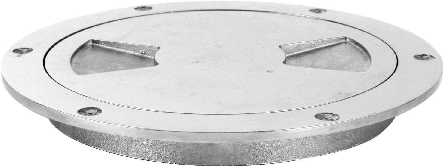 6in 316 Stainless Steel Deck Cover Plate, Yacht Marine Hardware, Sturdy and Proof, Lost Wax Casting Process, Polished, for Import and Export Vessels