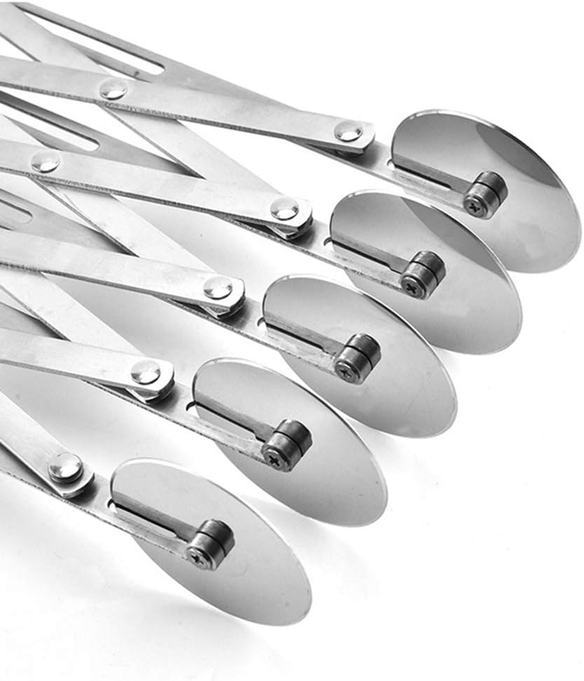 Stainless Steel Adjustable Dough Divider Pizza Wheel Cutter Pasta Wheel Knife Pizza Pastry Peeler Kitchen Tools