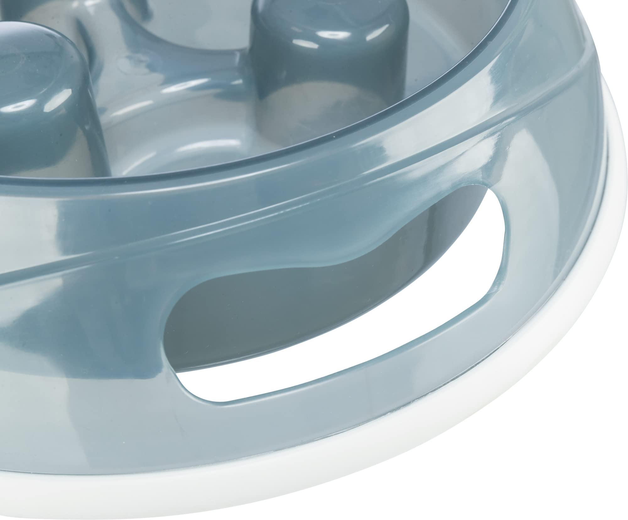 Trixie spülmaschinenfester und Rutschfester Anti Schling Napf Slow Feeding NAPF, Kunststoff/TPR, 0,9 L/Ø 23 cm zufällige Farbauswahl -25032 (Packung mit 4)