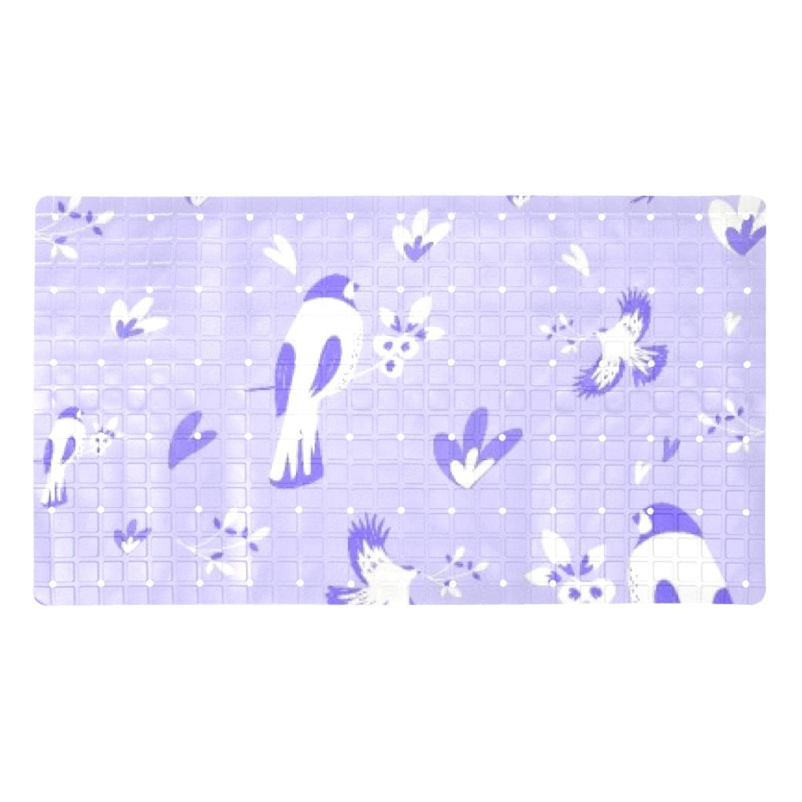 Tapis de douche antidérapant haut de gamme oiseaux 40 x 70 cm
