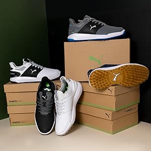 【美品✨】プーマ イグナイト USA ゴルフシューズ ネイビー 26cm PUMA プーマ ゴルフシューズ スパイクレス イグナイト