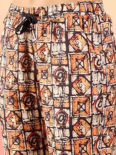 Image of Modeve Women Shirt Pant Navy Abstract Print Co-Ord Set