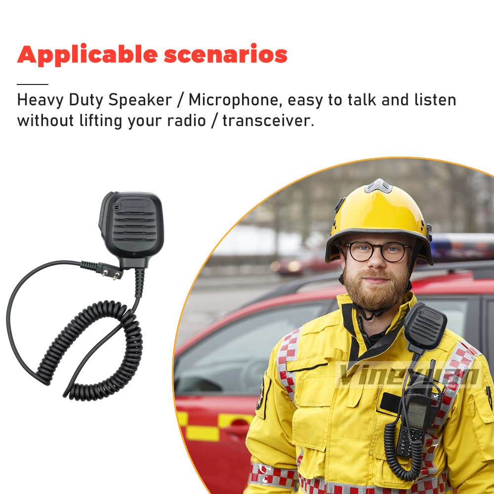 4x HQRP 2 Broche Écouteur Casque Micro Pour Kenwood NX220 NX240v NX320 NX340u - Foto 8