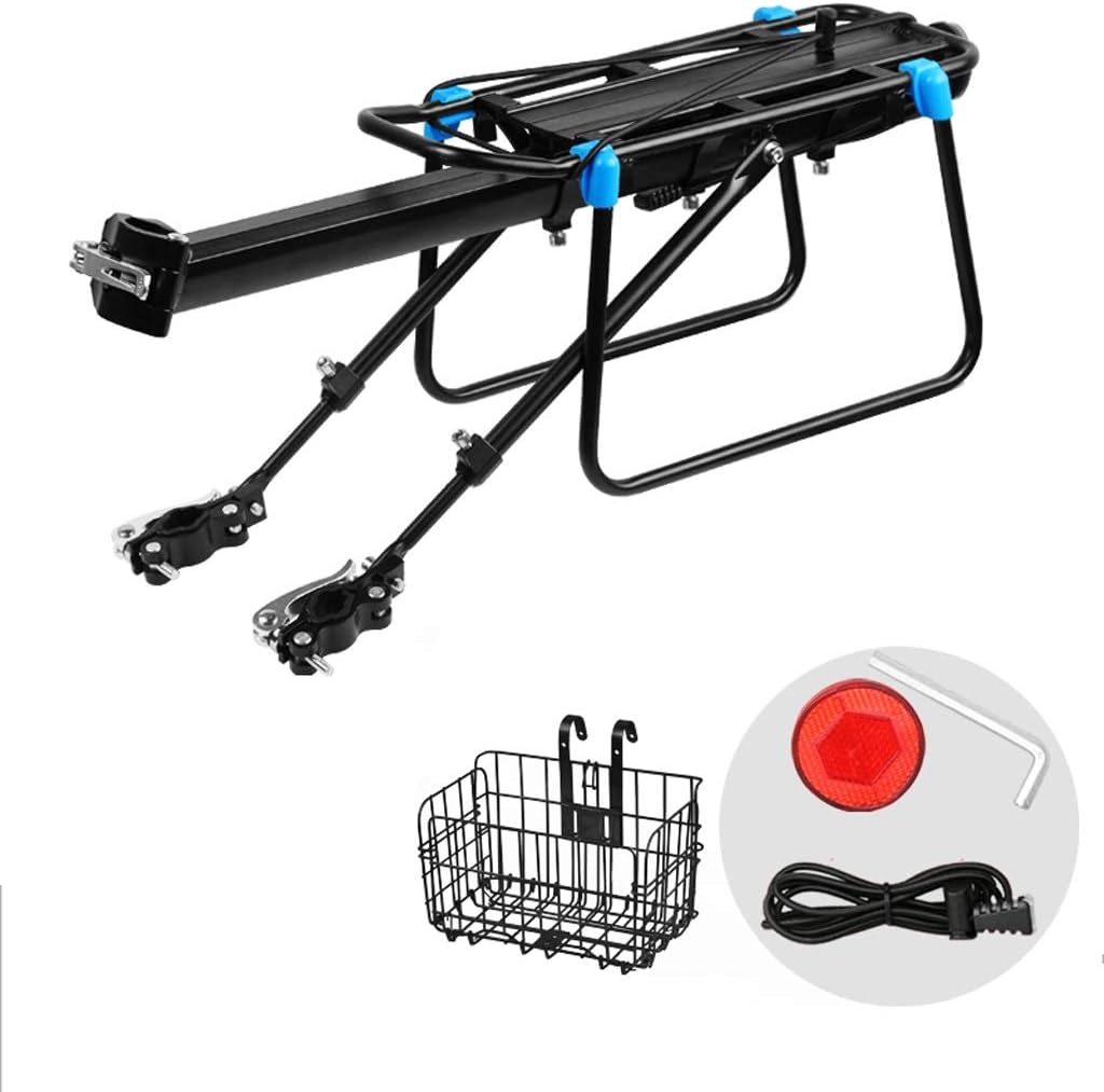 Myself Bike Racks Mountain Bike Pannier Rack Multifunctional Freight Racks Aluminum Alloy with Reflector for Cycling Touring Sport Load-Bearing 80kg Black （24inch-29inch） (Color : Style B) : Sports & Outdoors