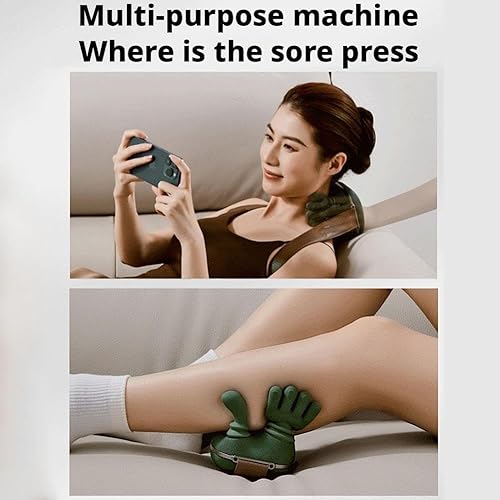 Miniatura 3 de Masajeador de cuello con dedos, masaje cervical eléctrico de hombro para aliviar el dolor, masajeador portátil de cuello Shiatsu y espalda para