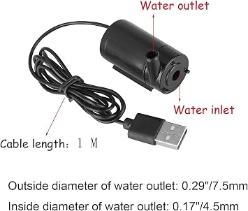 Bolivia's Mini Dalgıç Su Pompası, USB Güç Girişli Yüksek Performanslı, Küçük Boyutlu ve Sessiz Çalışan, Akvaryum ve Küçük Su Tankları için Pratik Su Pompası Seti