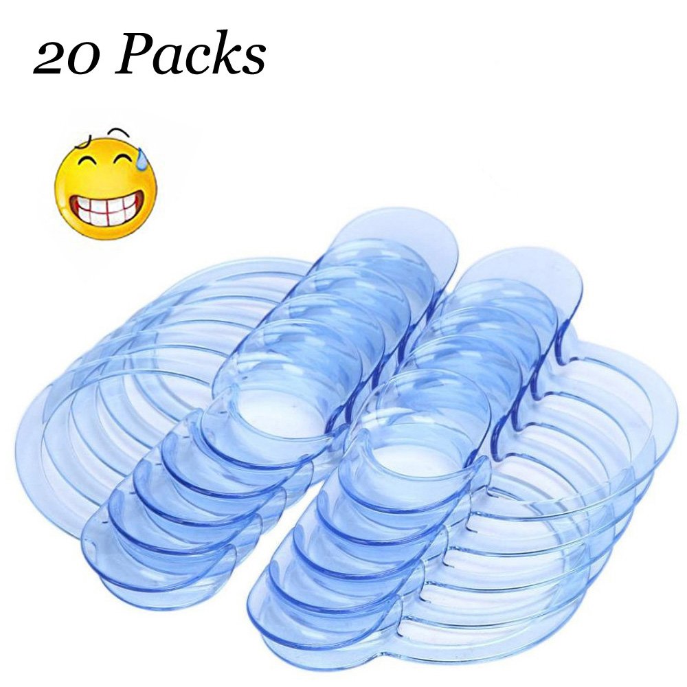 20 Packs Dental Cheek Retractor, OPACC CShape Blue Teeth